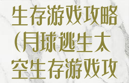 月球逃生太空生存游戏攻略(月球逃生太空生存游戏攻略图解)