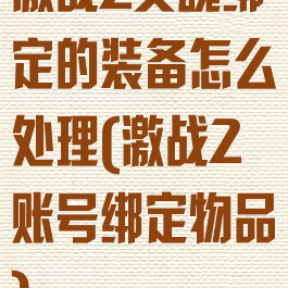 激战2灵魂绑定的装备怎么处理(激战2账号绑定物品)